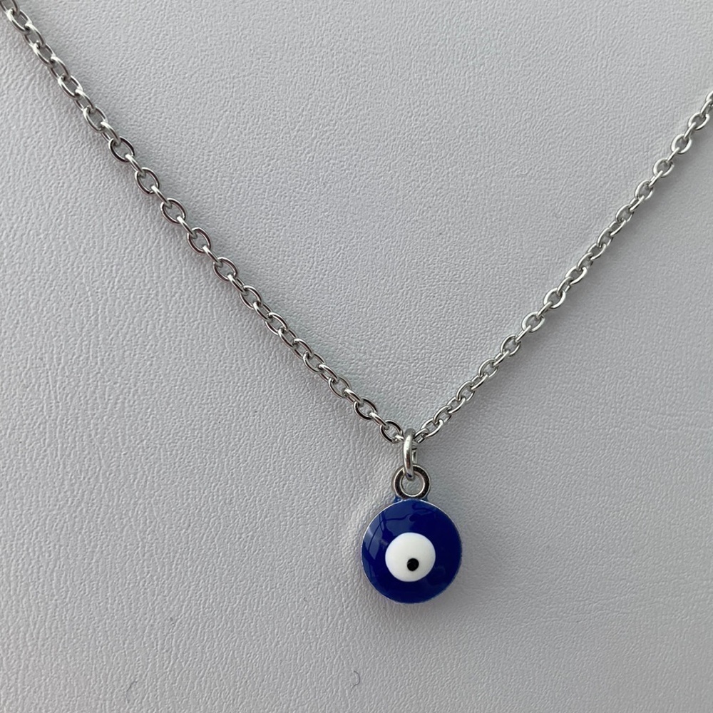 Evil Eye Stainless Steel Necklace - Picture 2 of 9